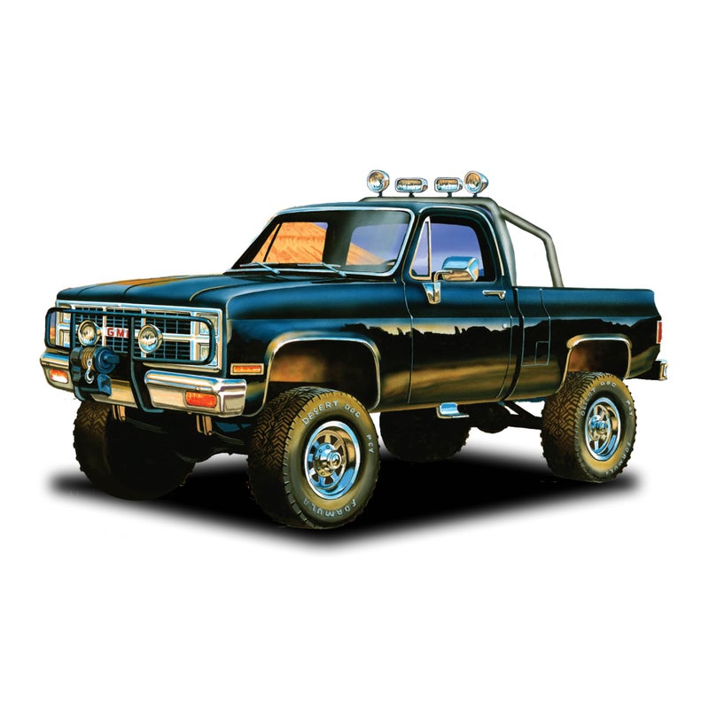 MPC 1984 GMC Pickup 1:25 Scale Model Kit (Black Version) - Image 1